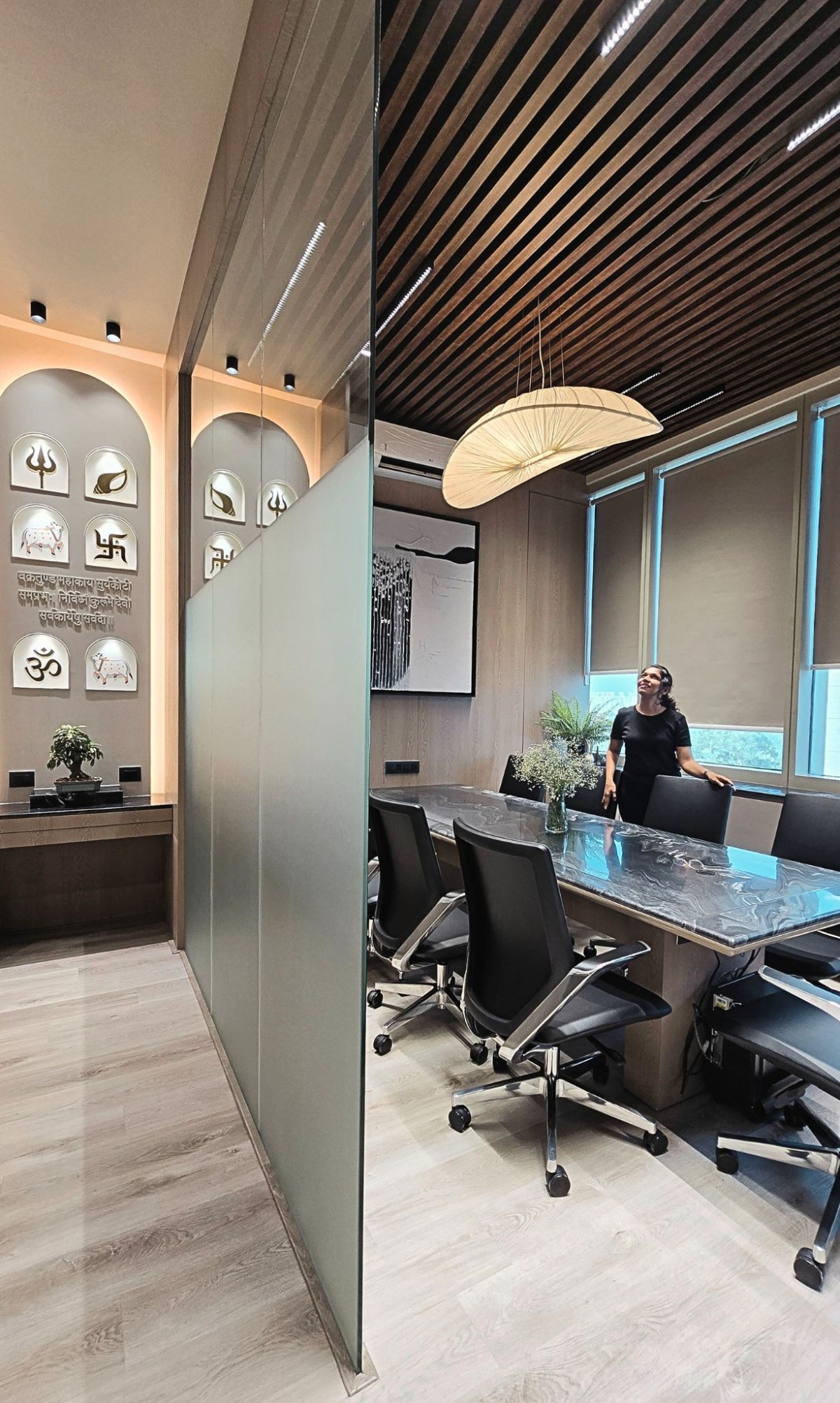 Conference room of Private Office by Kaizen Interior Design Studio