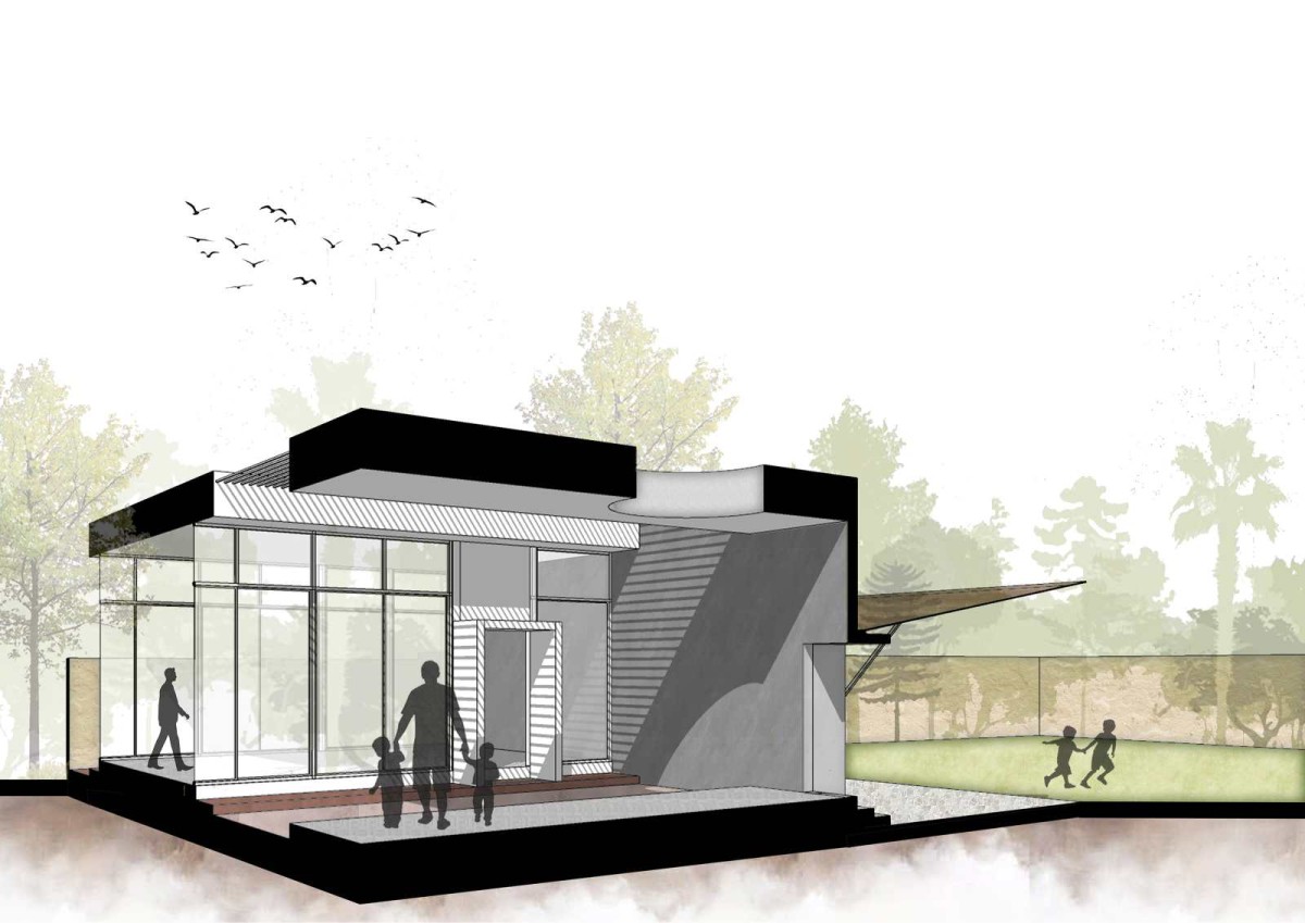 Sectional view of pavilion 3 of Bellevue – A House in Park by UA Lab