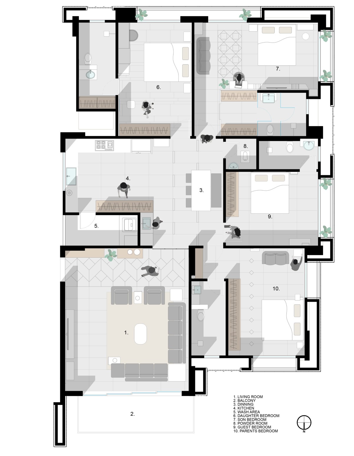 Plan of Sukoon by Dinterplay Architects