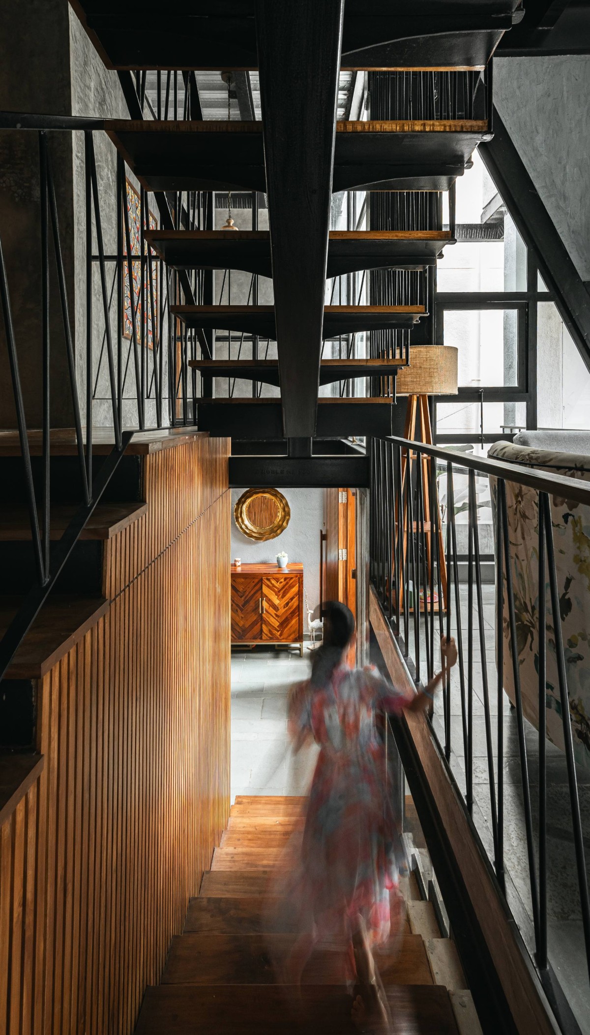 Staircase view of Pulley House by Studio 3Ca