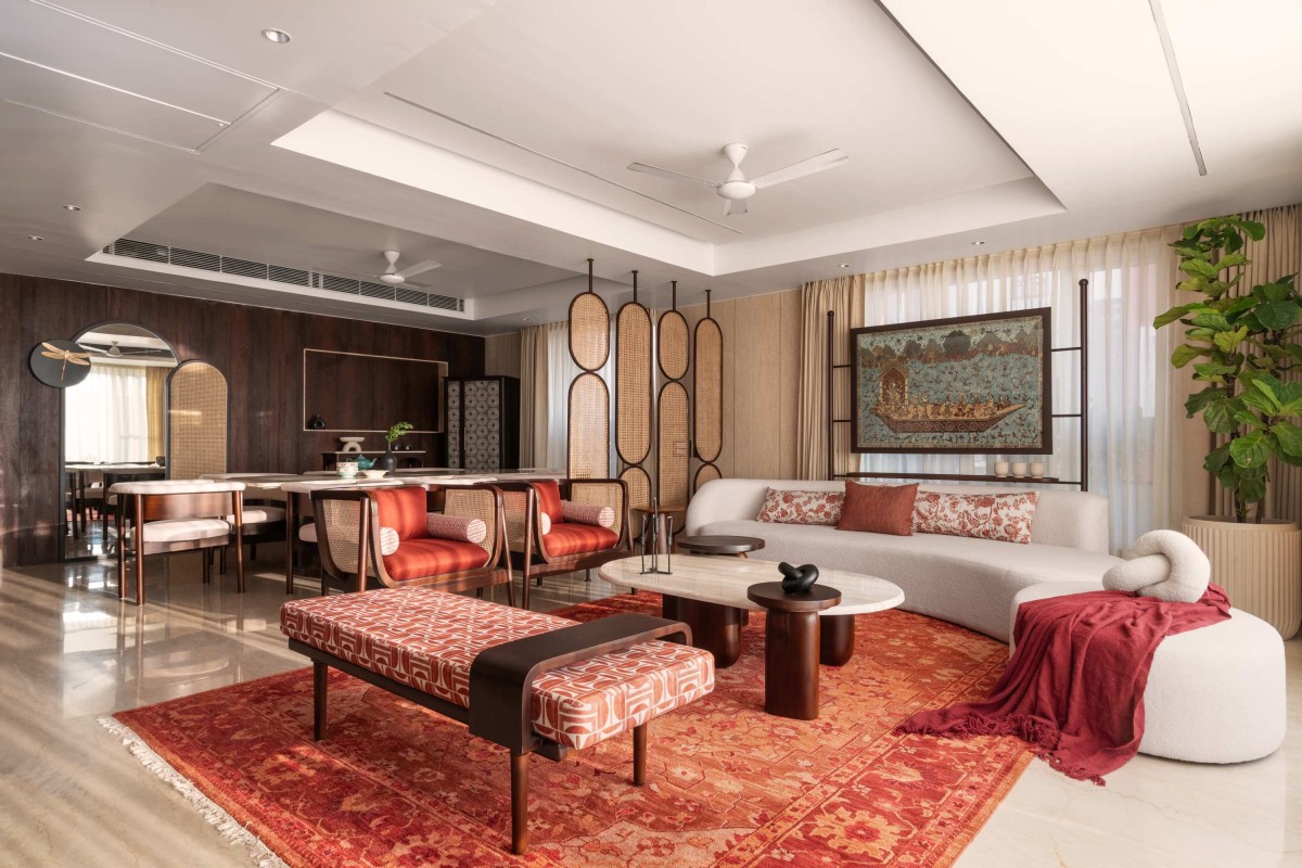 Living room of Sukoon by Storey Tellers Design Studio