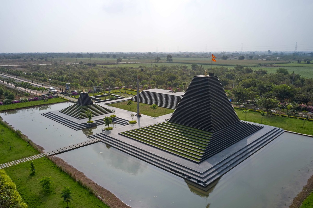 Aerial view of Temple of Steps by Sameep Padora & Associates