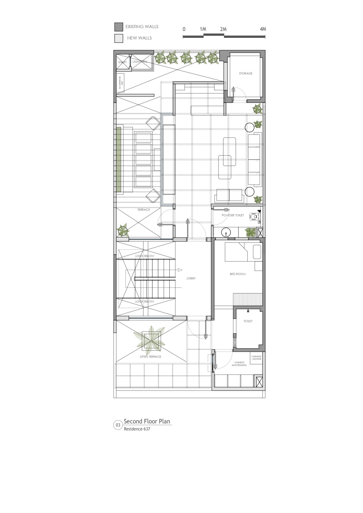 Second Floor Plan of Residence 637 by Formsmith Architects