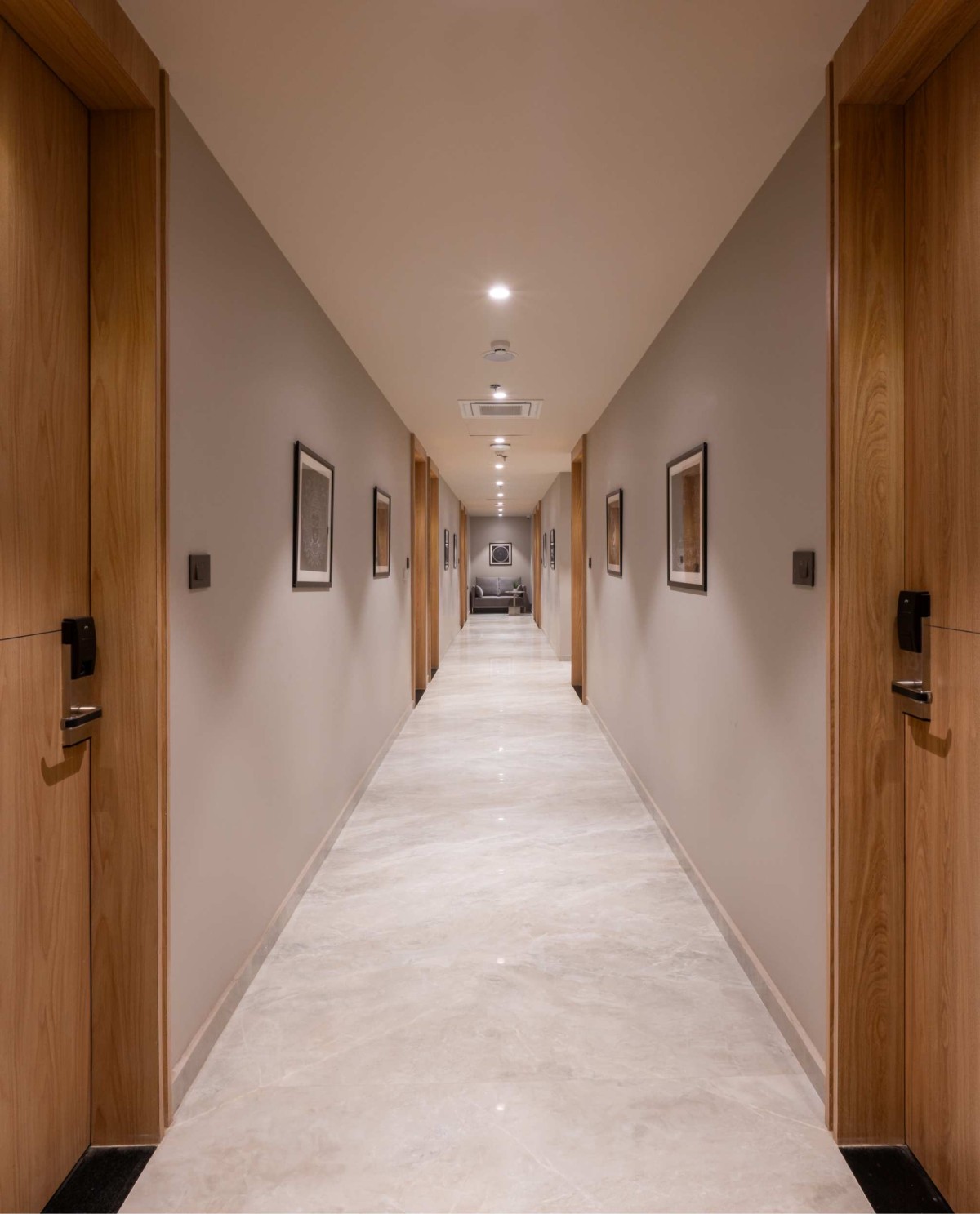 Corridor of The Buddha Avenue Hotel by W5 Architects