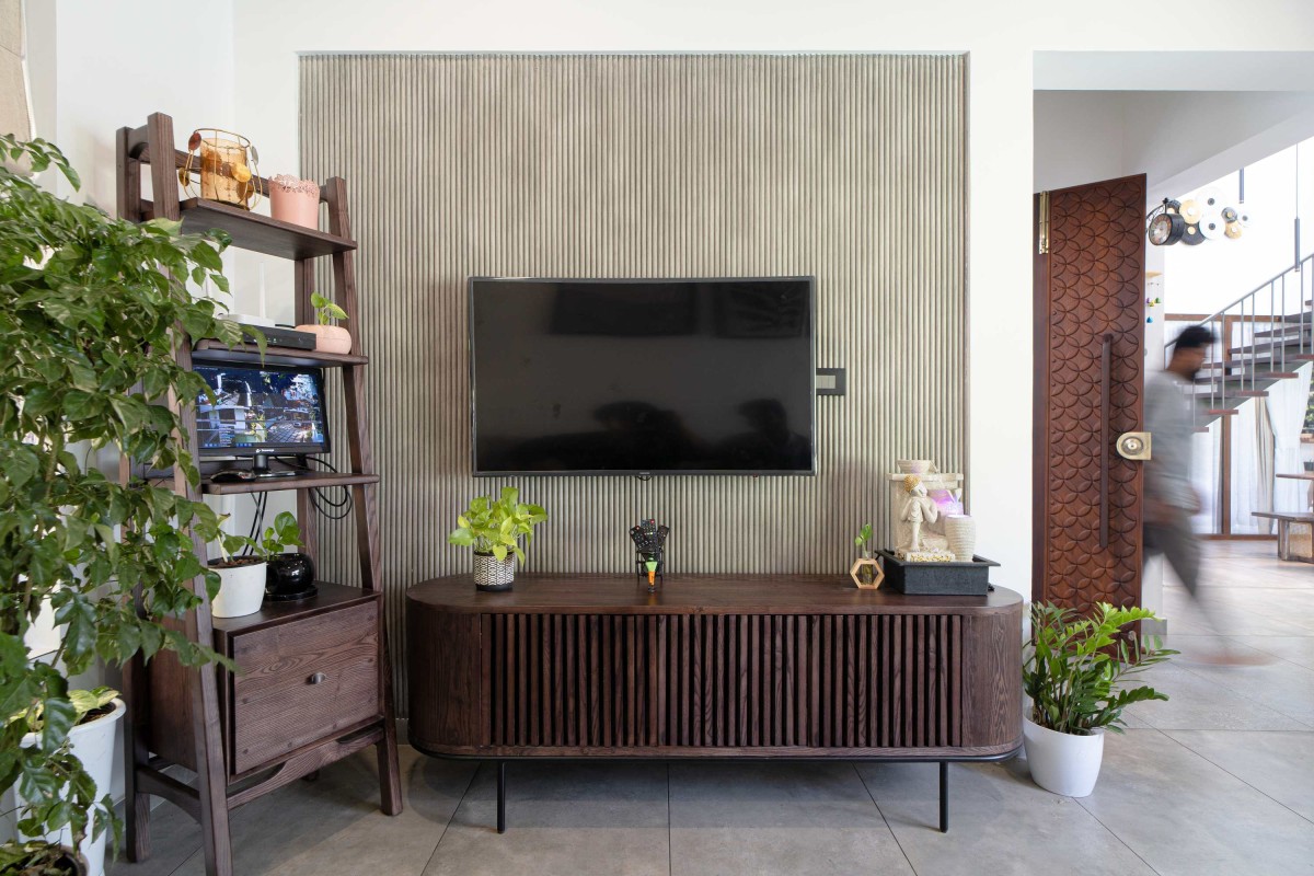 TV Unit of Ikebana Residence by Mayaa Studio