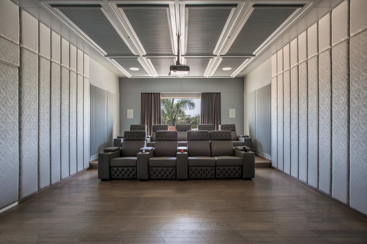 Home Theatre of The Classic Dwelling by K.N. Associates