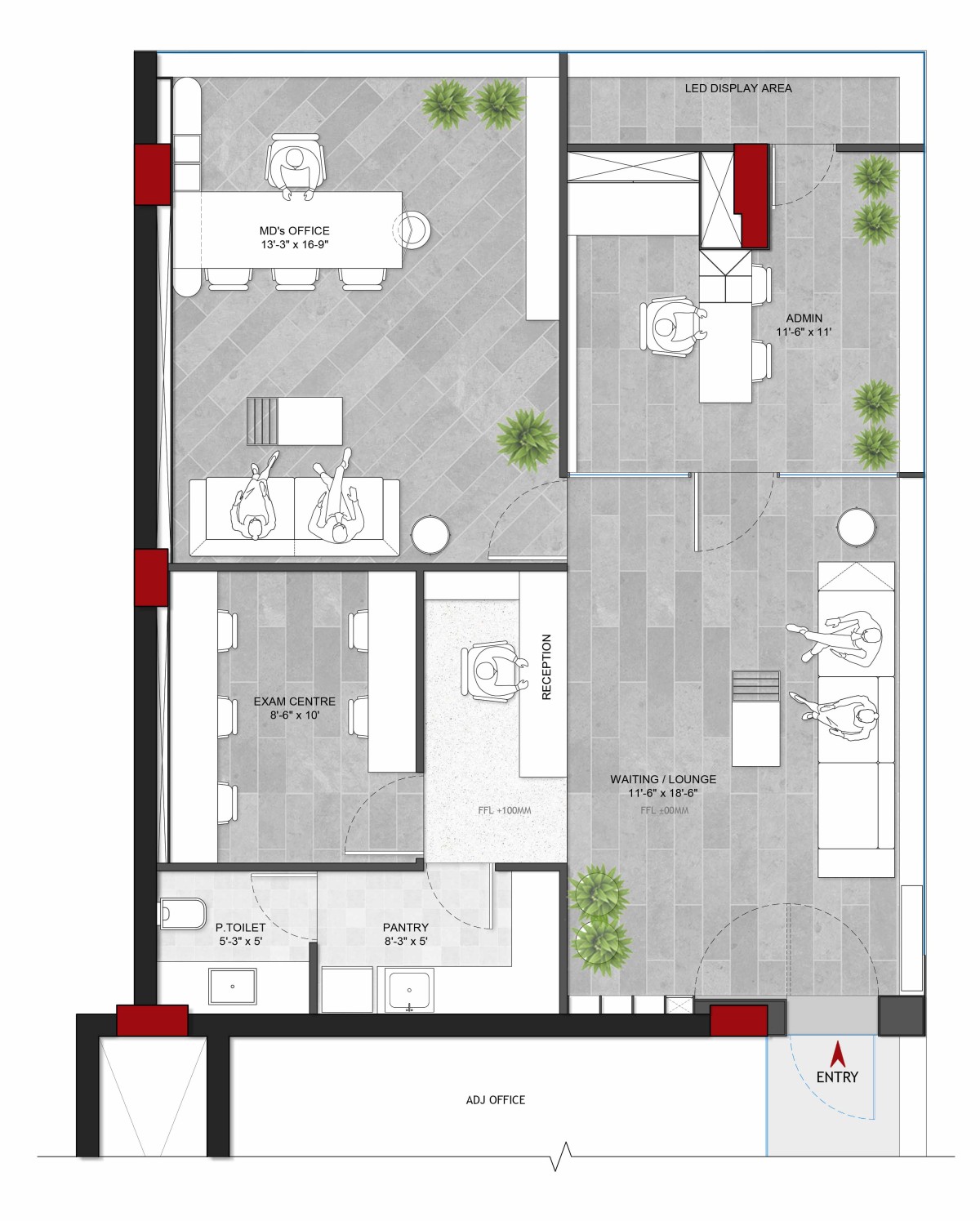 Plan of A Symphony of Hues by Kashyap Bhuva Design Workshop