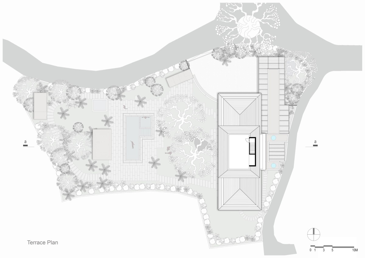 Terrace Floor Plan of Sawantwadi House by Studio Massing