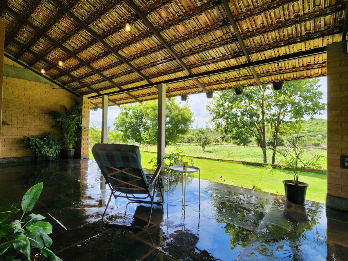 View from Verandah of Earthy House by Interface Architects Studio