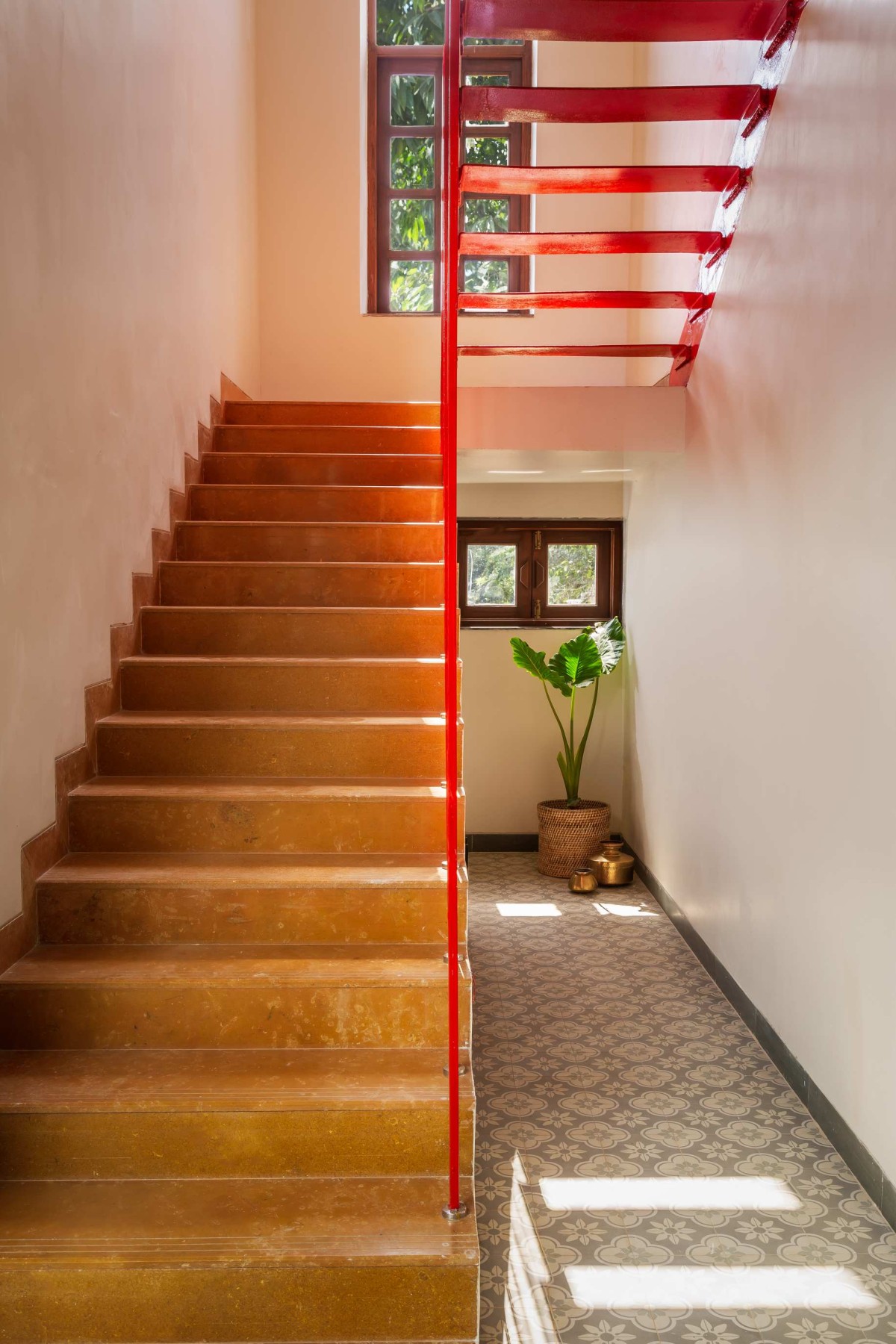 Staircase of Suryangan - The Courtyard House by Suyash Mankame Design Studio