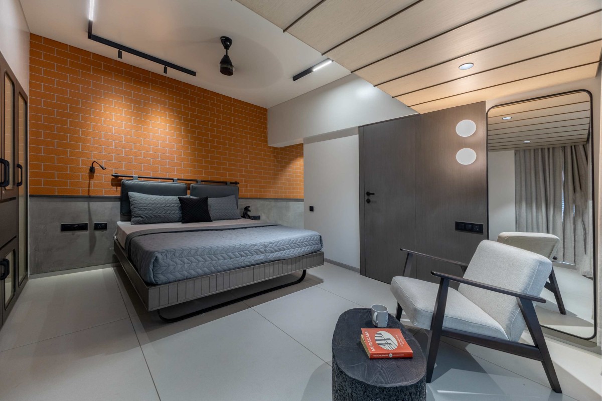 Master Bedroom of Steel Haven by Lahoti and Associates