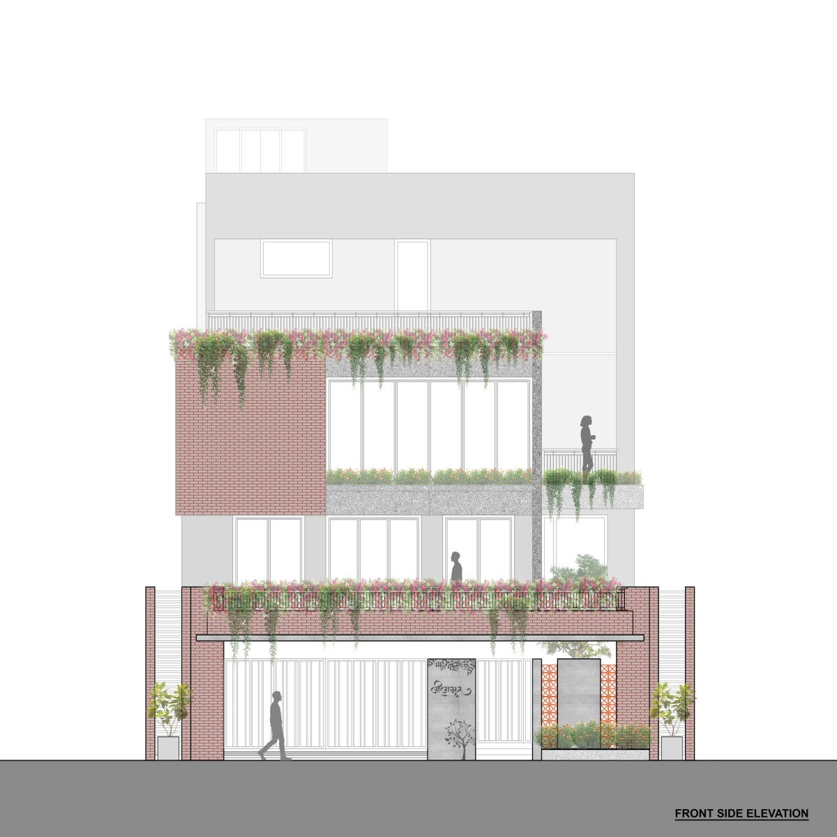 Front Elevation of Leelamrut by Design Team Architects