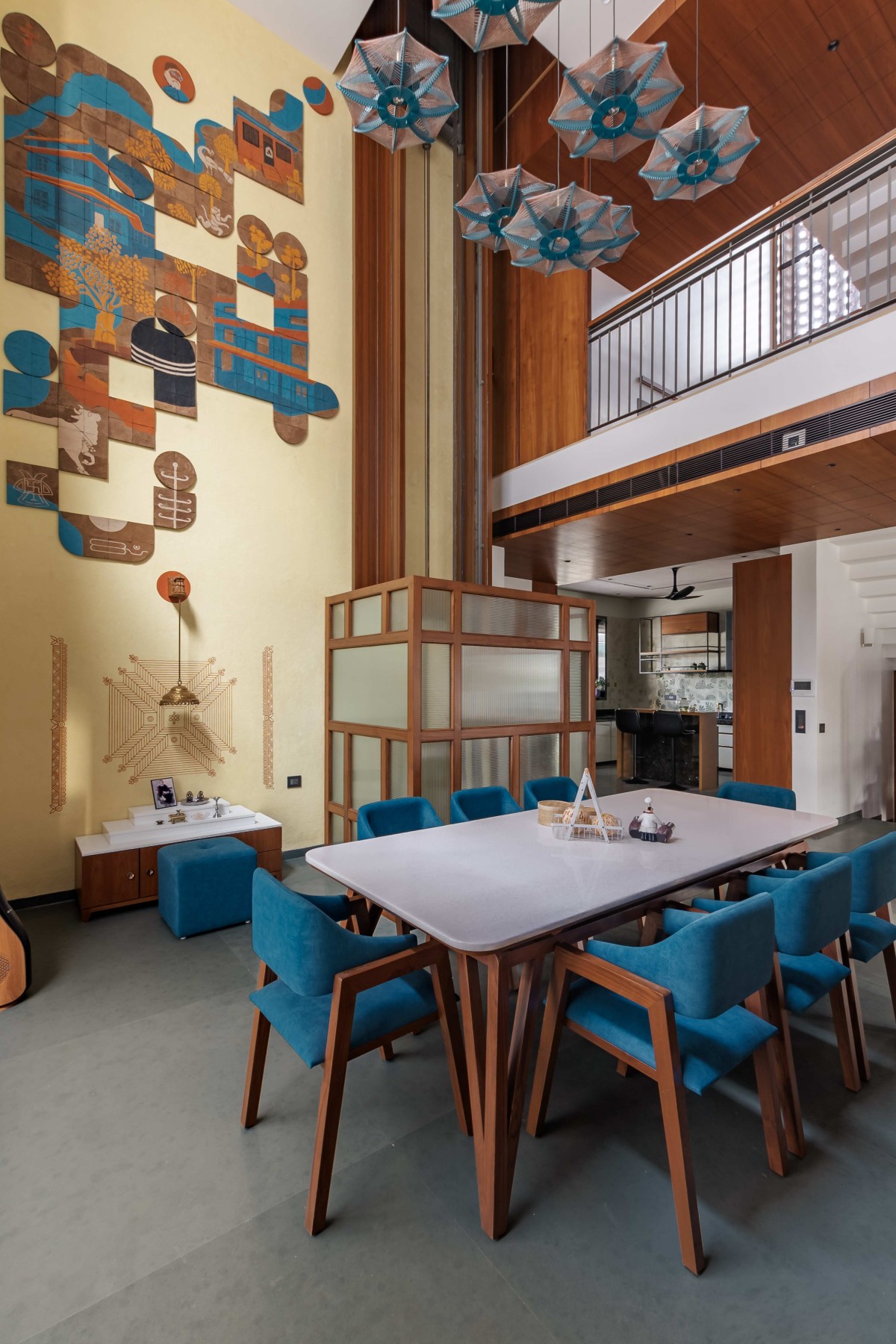 Dining area of Leelamrut by Design Team Architects