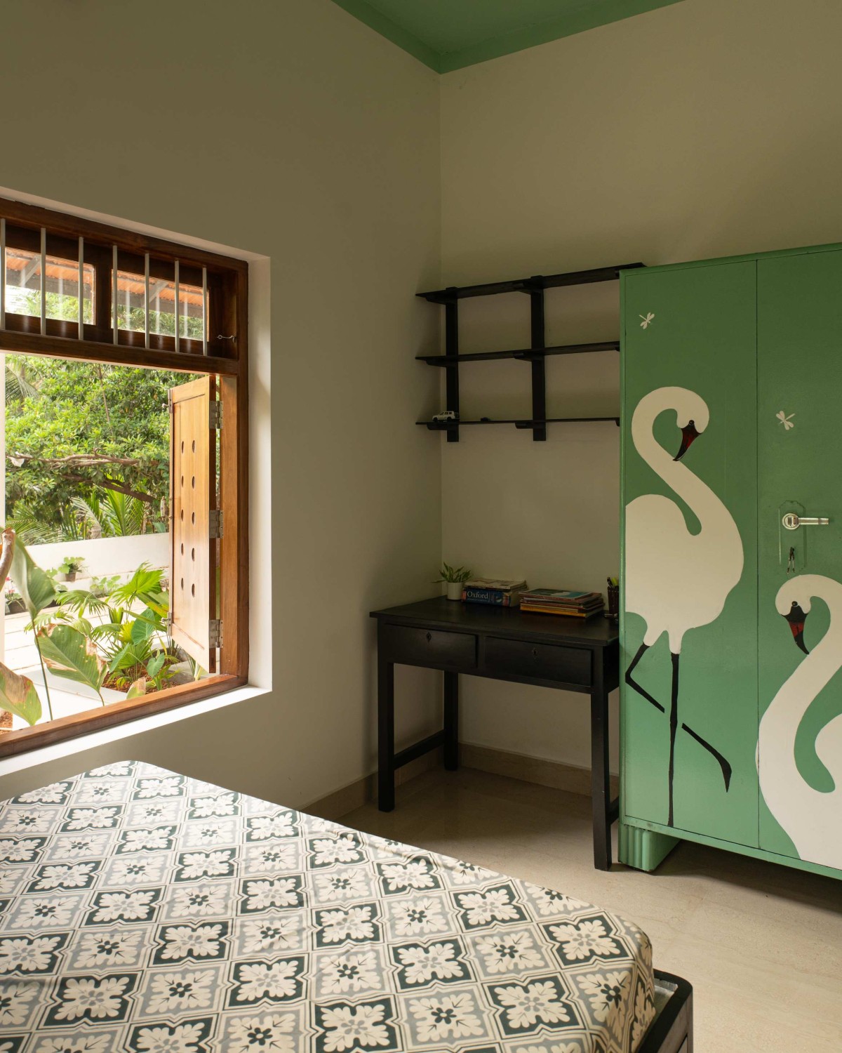 Bedroom of Kanjirakol House by Space Narratives
