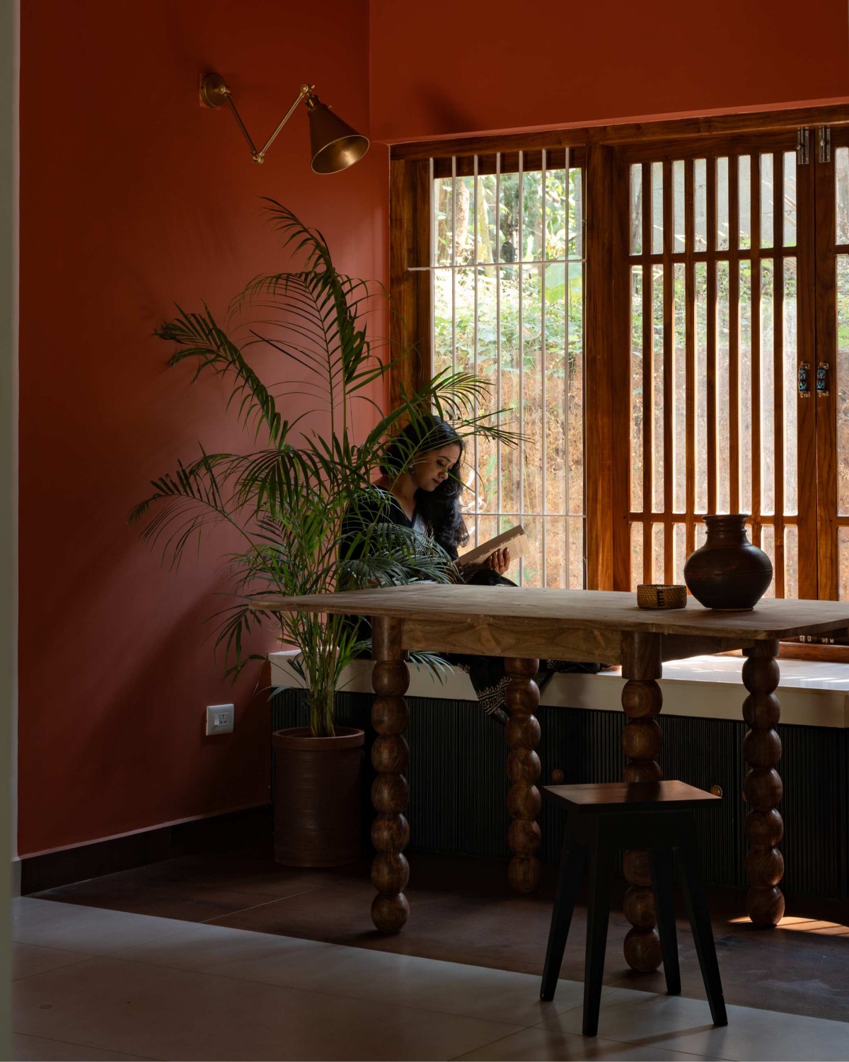 Dining of Kanjirakol House by Space Narratives