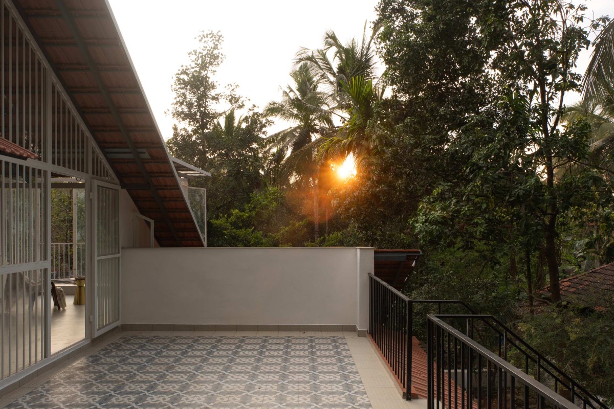 Terrace of Kanjirakol House by Space Narratives