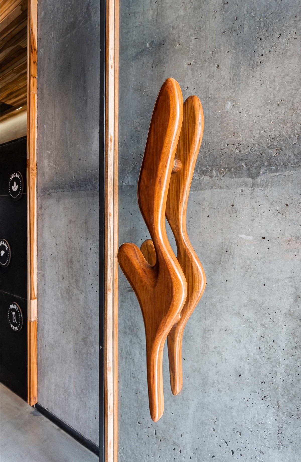 Detailed shot of door of Aja by Arch.Lab