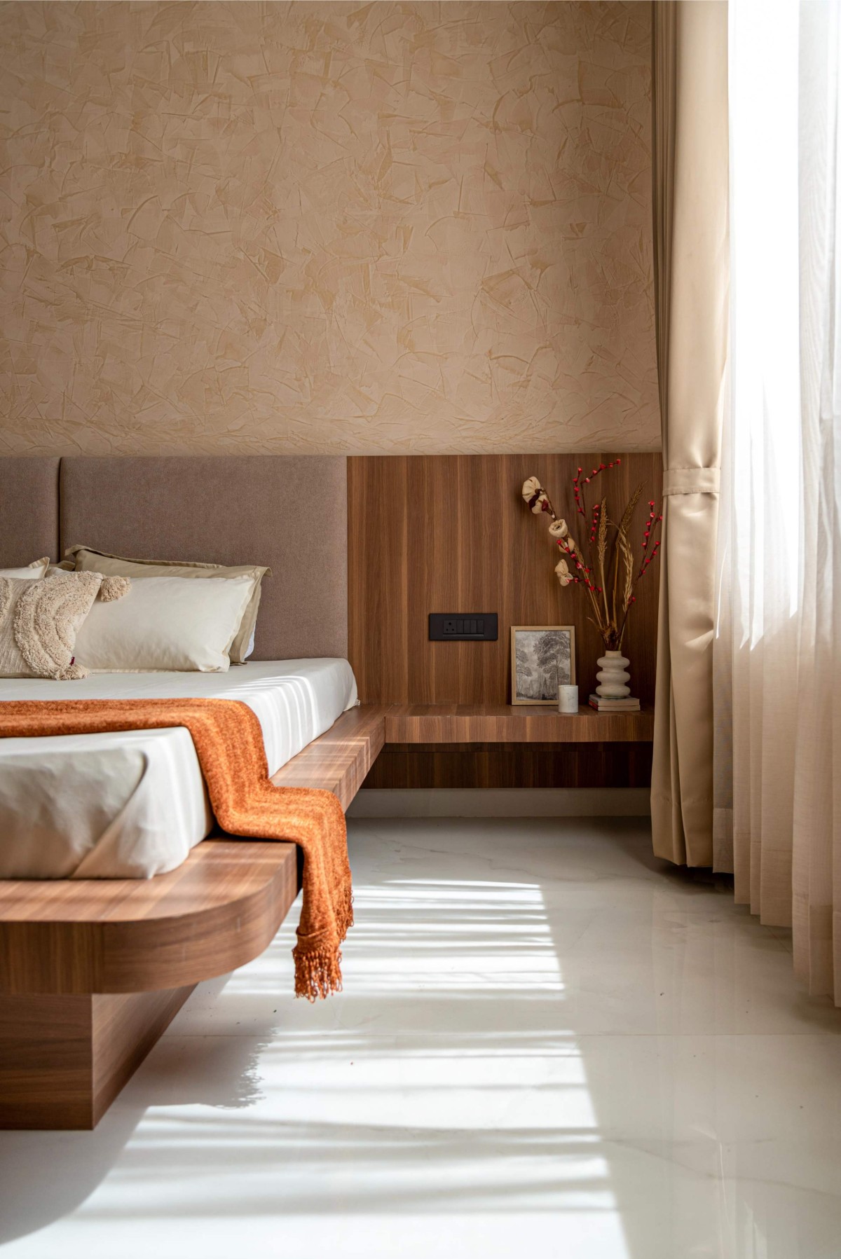Bedroom of The Lightwell Farmhouse by Studio Symposium