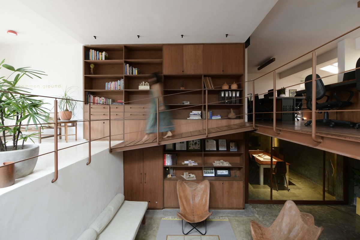 View from staircase of Common Ground Studio by Common Ground Architecture
