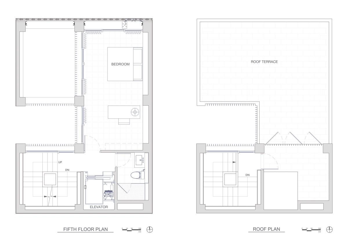 Fifth & Roof Plans of The Veil House by Paperfarm Inc