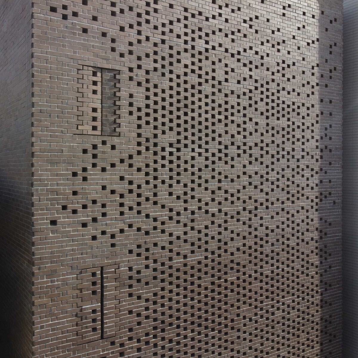 Detailed shot of external facade of The Veil House by Paperfarm Inc