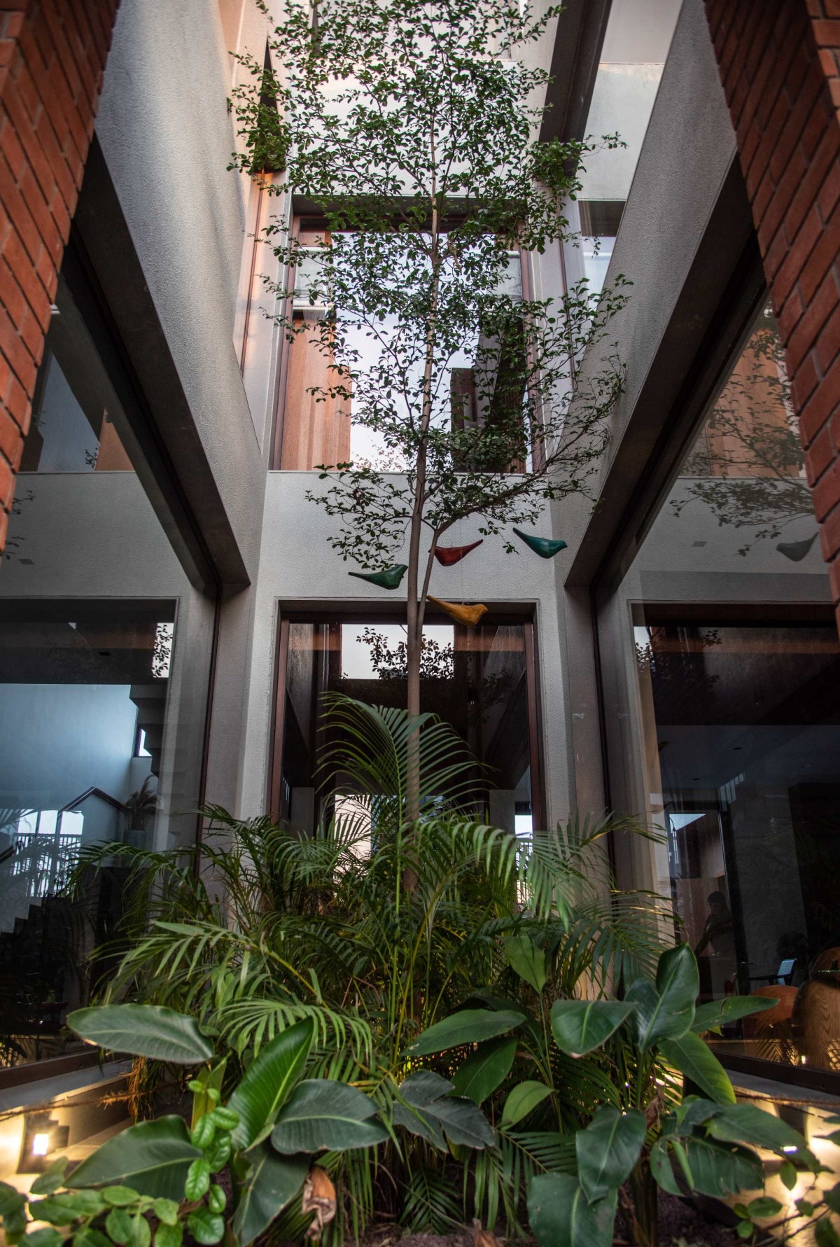 Courtyard of J.P. House by Utsav Patel Architects