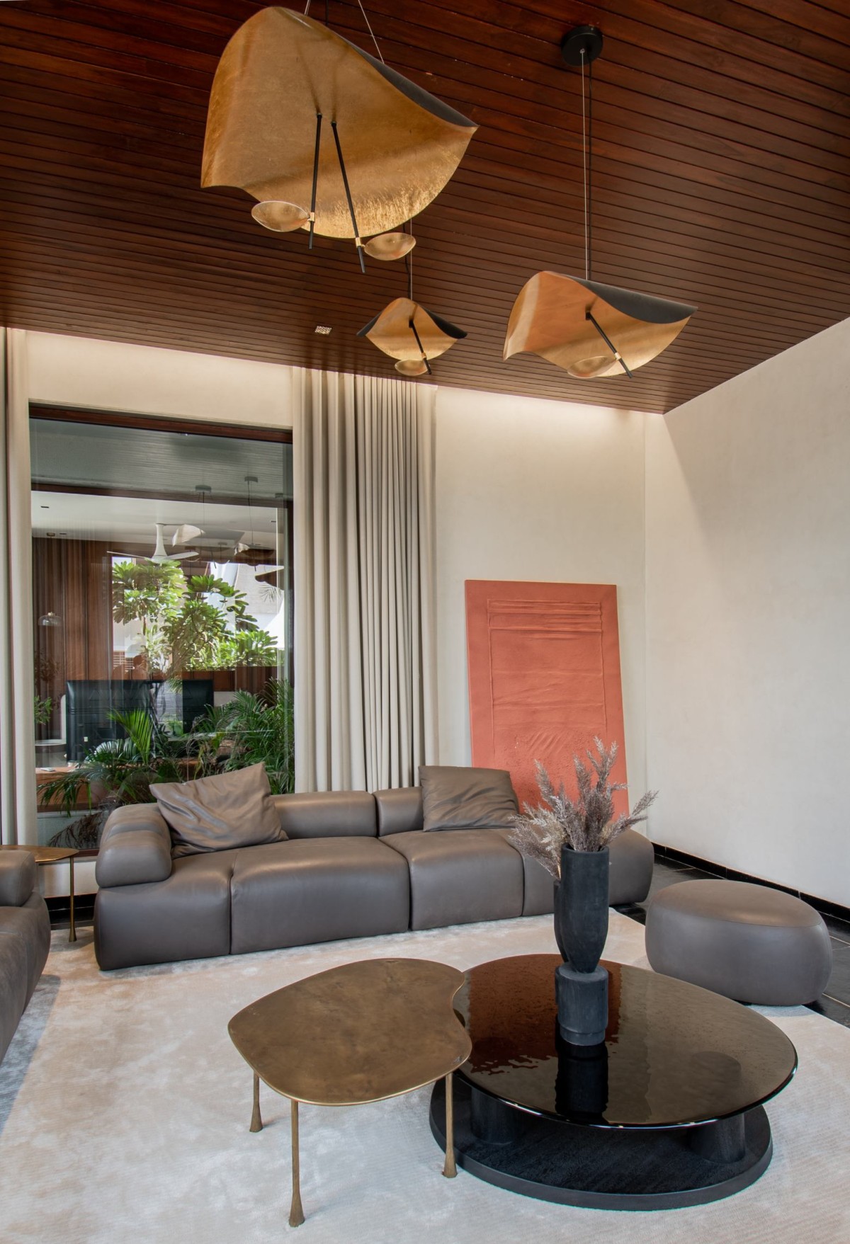 Formal living room of J.P. House by Utsav Patel Architects
