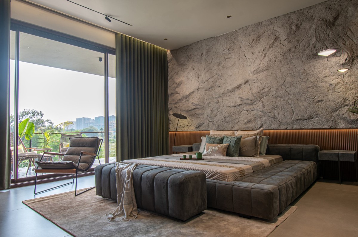 Master Bedroom of J.P. House by Utsav Patel Architects