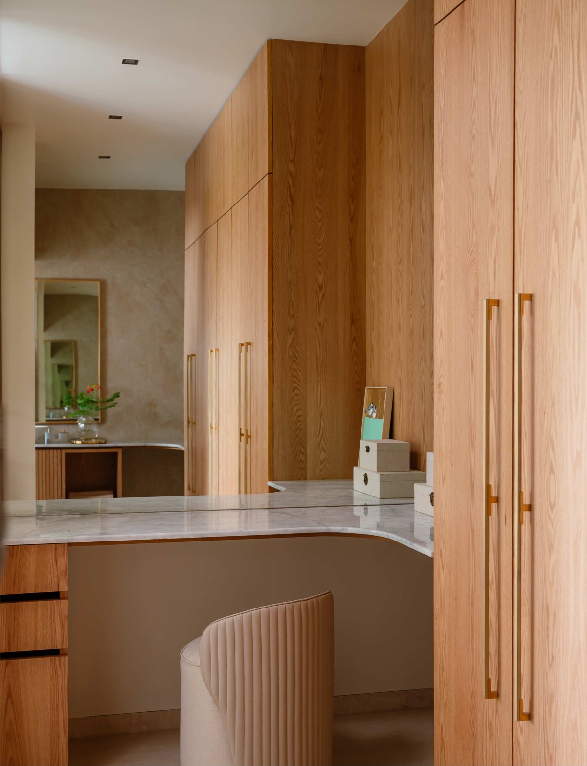 Ground Floor Master Bedroom Dressing Area of Swarnabhoomi Villa by Art of Space