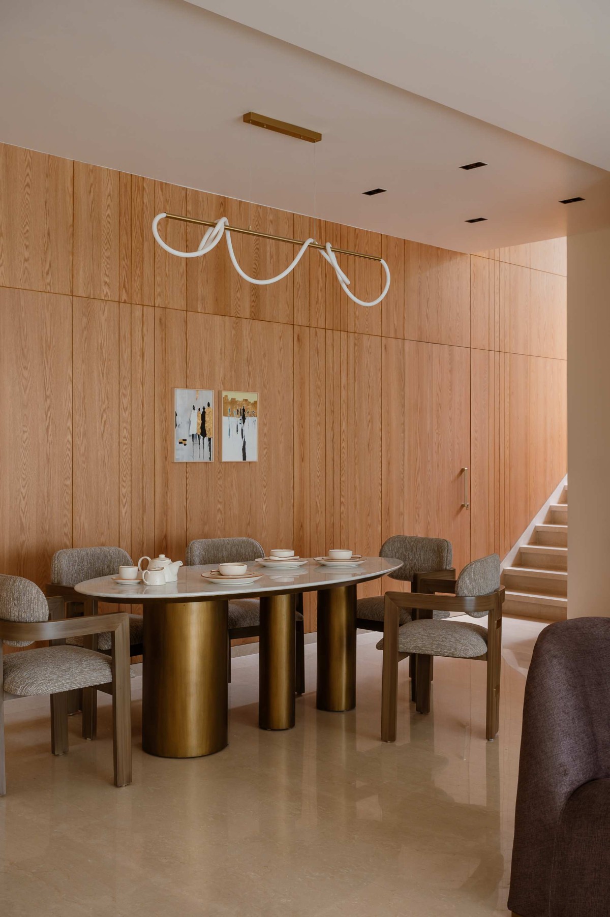 Dining Area of Swarnabhoomi Villa by Art of Space