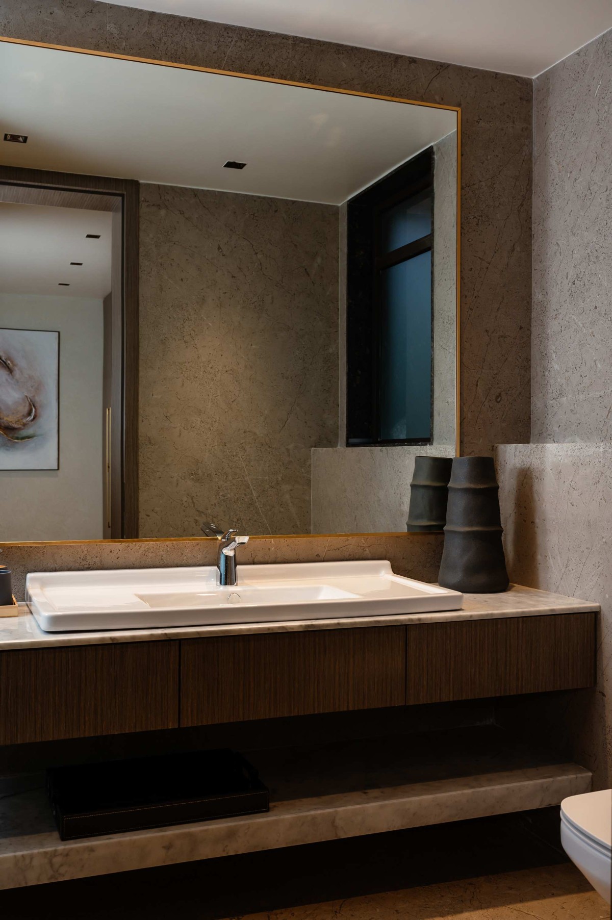 First Floor Master Toilet of Swarnabhoomi Villa by Art of Space