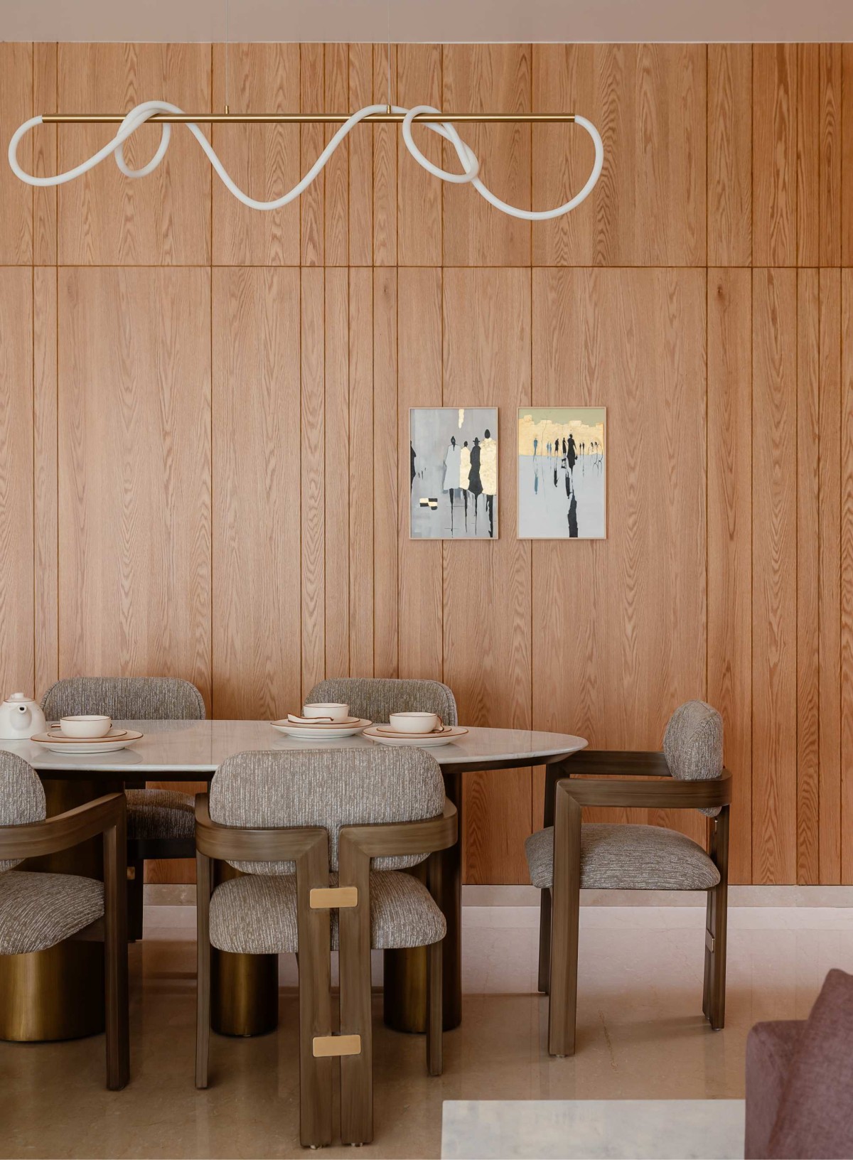 Dining Area of Swarnabhoomi Villa by Art of Space