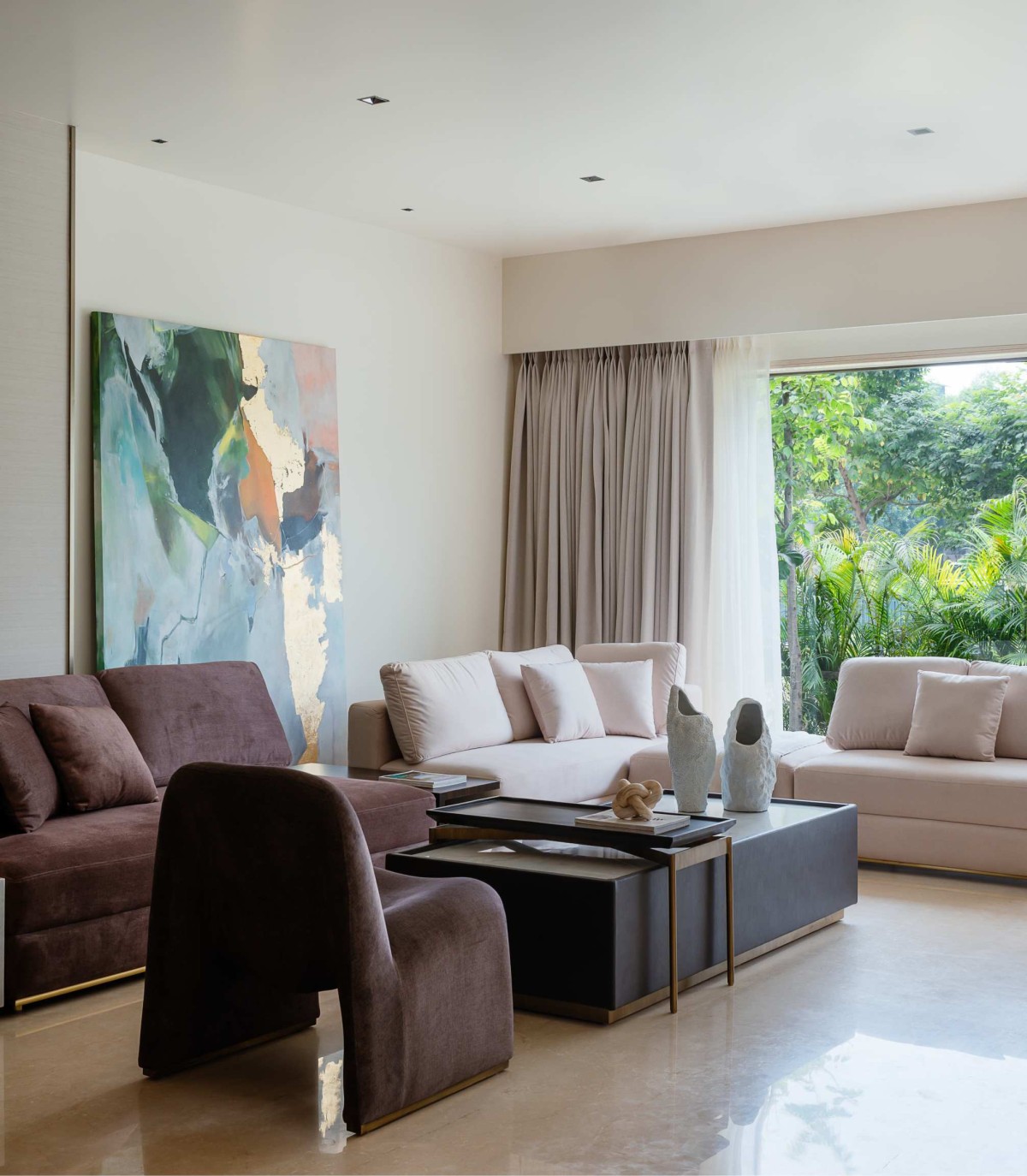 Ground Floor Formal Living Area of Swarnabhoomi Villa by Art of Space