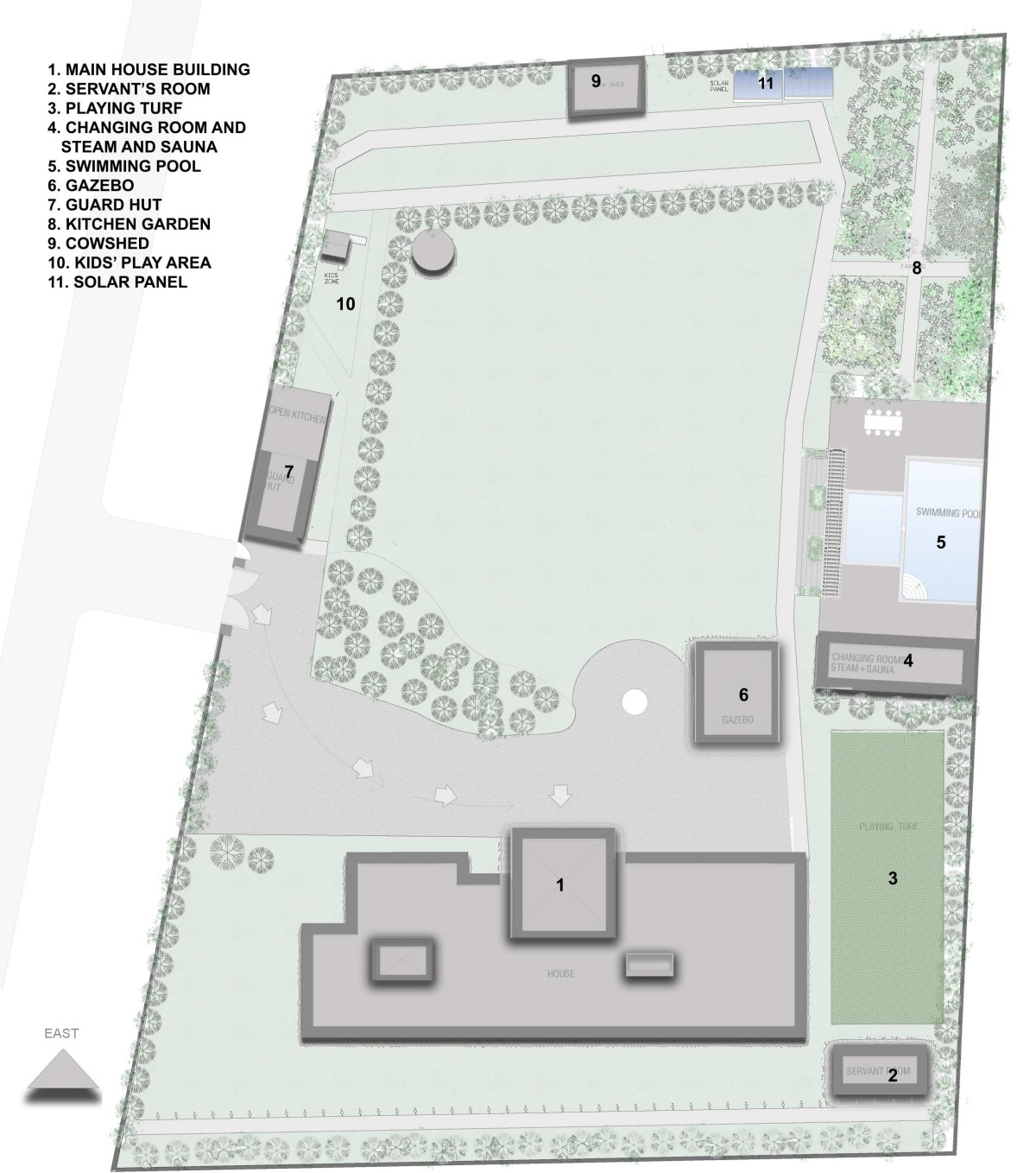 Site Plan of Shivaray Farms by Studio Shunya