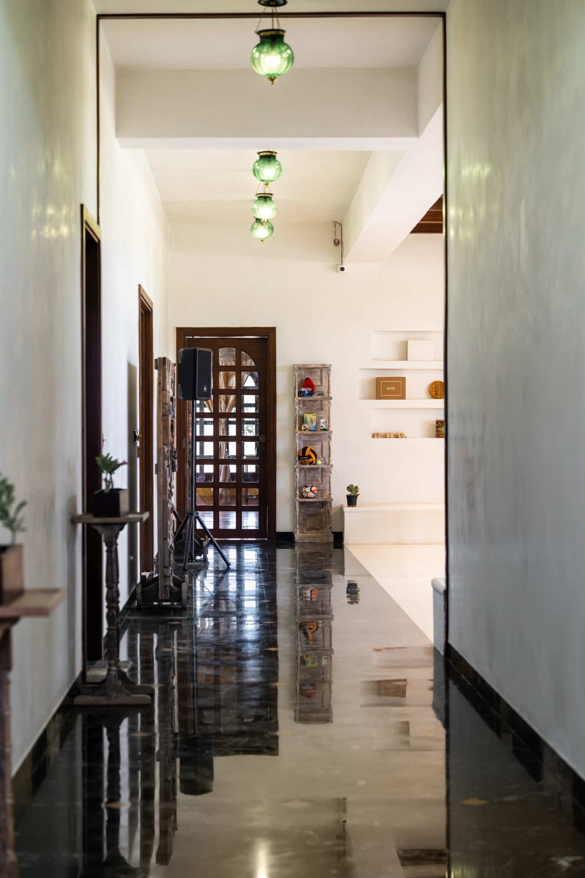 Corridor of Shivaray Farms by Studio Shunya