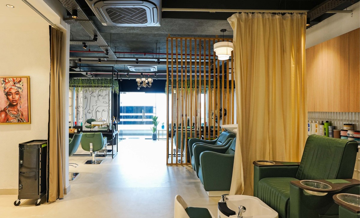 View from Pedicure Station of Neeldavid’s Salon by Studio MaYa