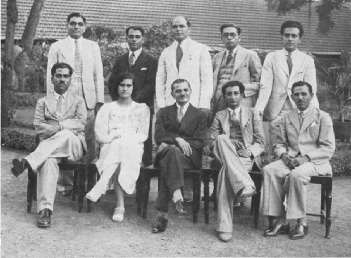 Members of the Entertainment Committee of the Indian Institute of Architects, responsible for the organisation of the ideal home exhibition.